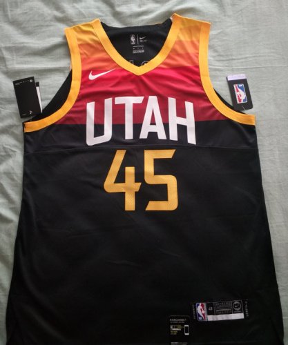 45 Mitchell Jazz 2021 city jersey Black player version